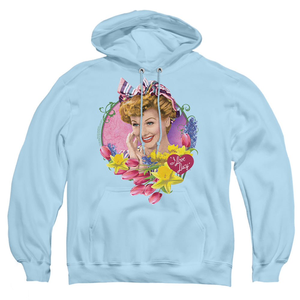 I Love Lucy Springtime Mens Hoodie Light Blue Officially Licensed