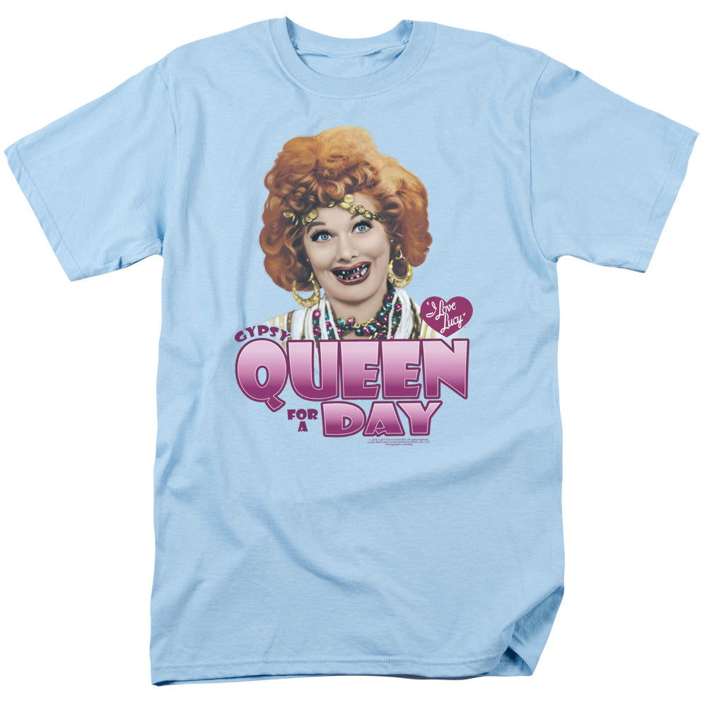 I Love Lucy Gypsy Queen Mens T Shirt Light Blue Officially Licensed