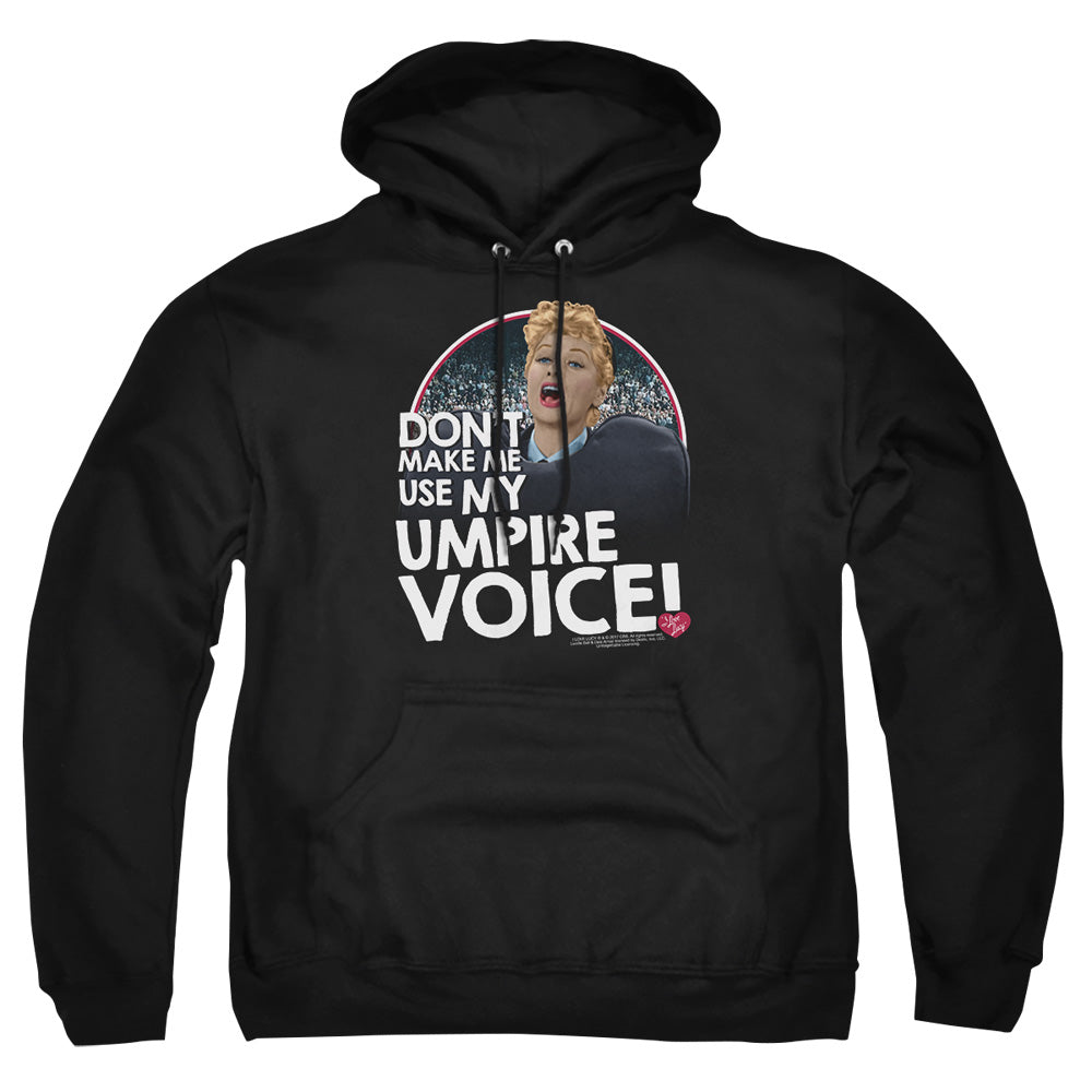 I Love Lucy Umpire Mens Hoodie Black Officially Licensed
