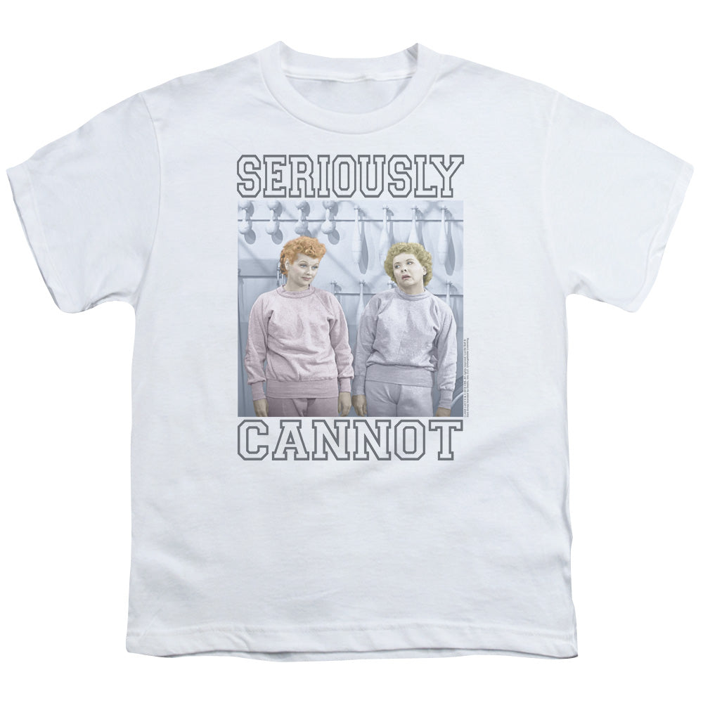 I Love Lucy Seriously Cannot Kids Youth T Shirt White Officially Licensed