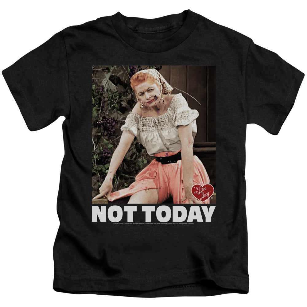 I Love Lucy Not Today Juvenile Kids Youth T Shirt Black Officially Licensed