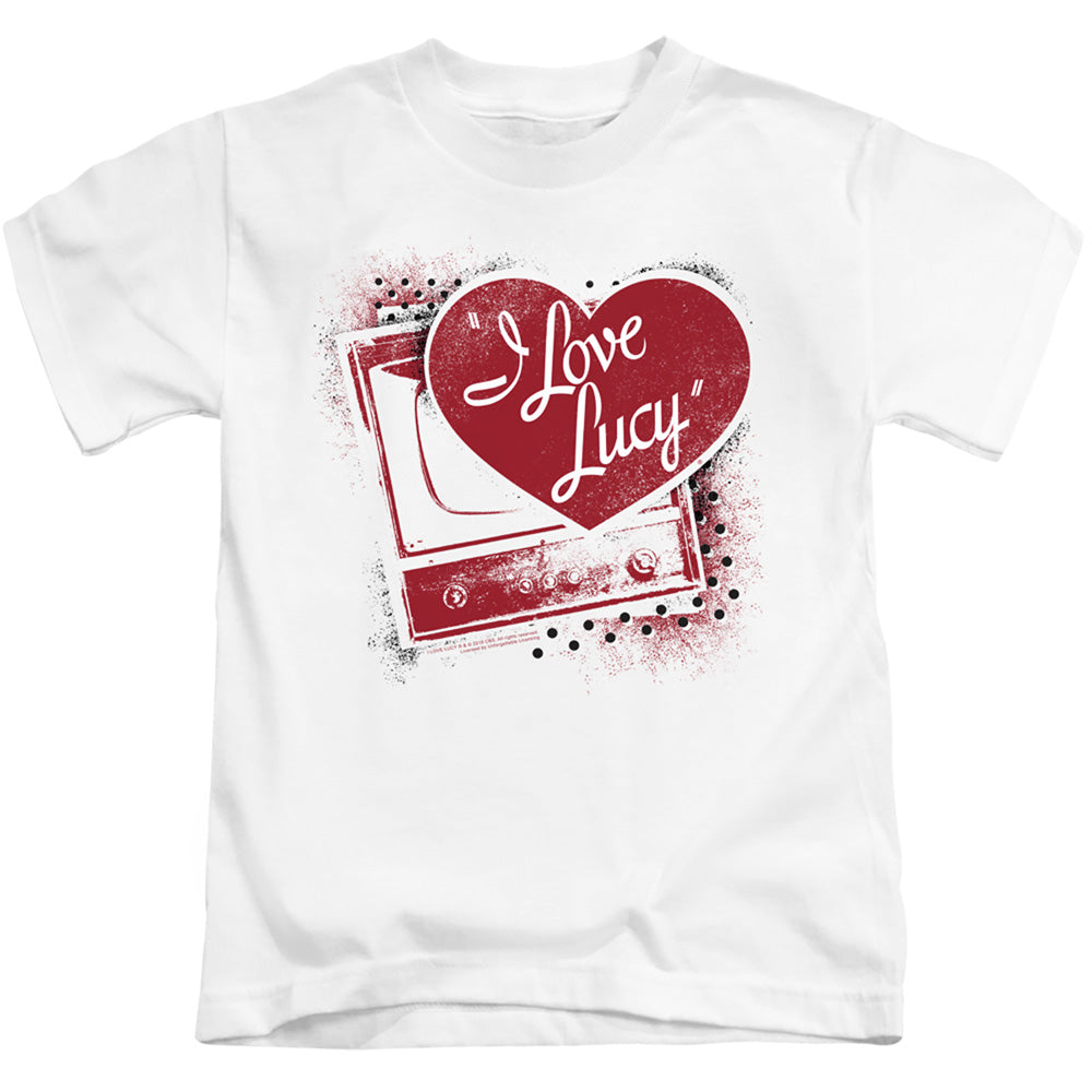 I Love Lucy Spray Paint Heart Juvenile Kids Youth T Shirt White Officially Licensed