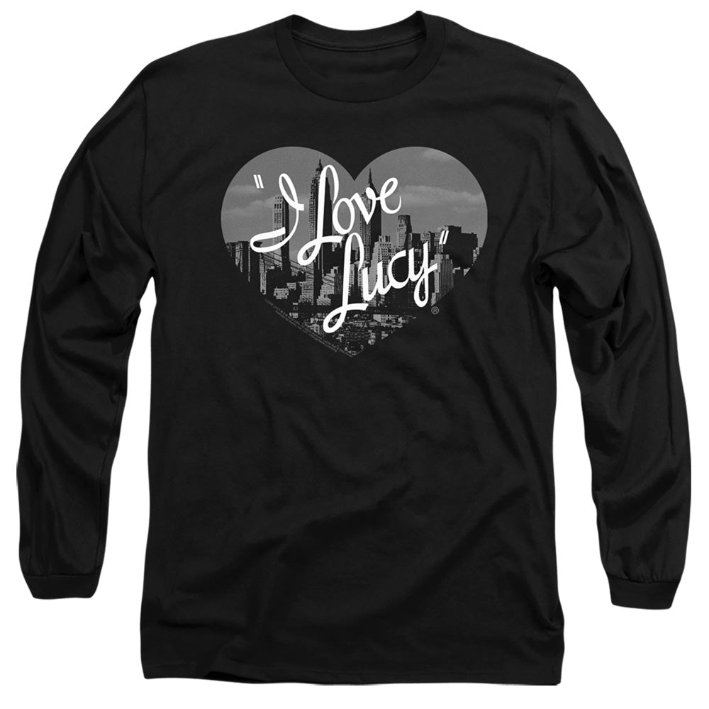 I Love Lucy Nostaic City Mens Long Sleeve Shirt Black Officially Licensed