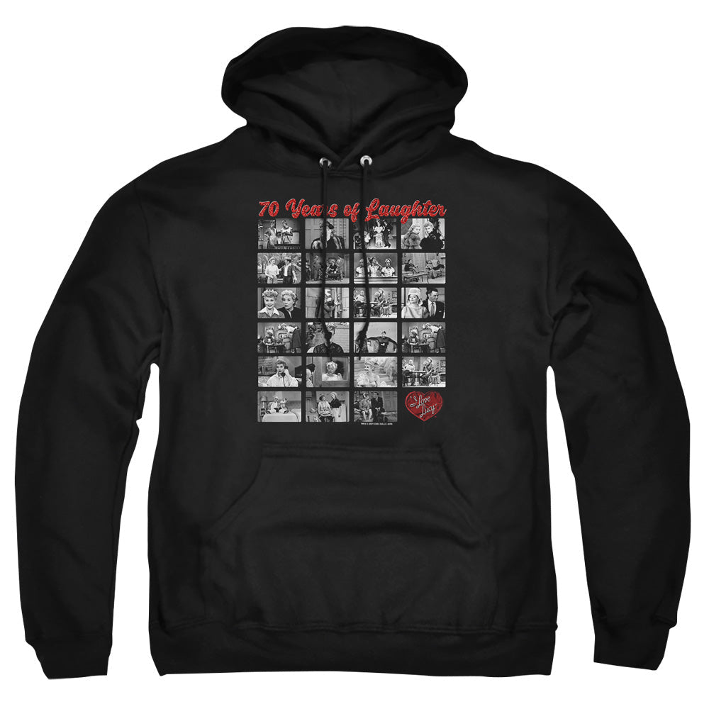 I Love Lucy Film Strip Mens Hoodie Black Officially Licensed
