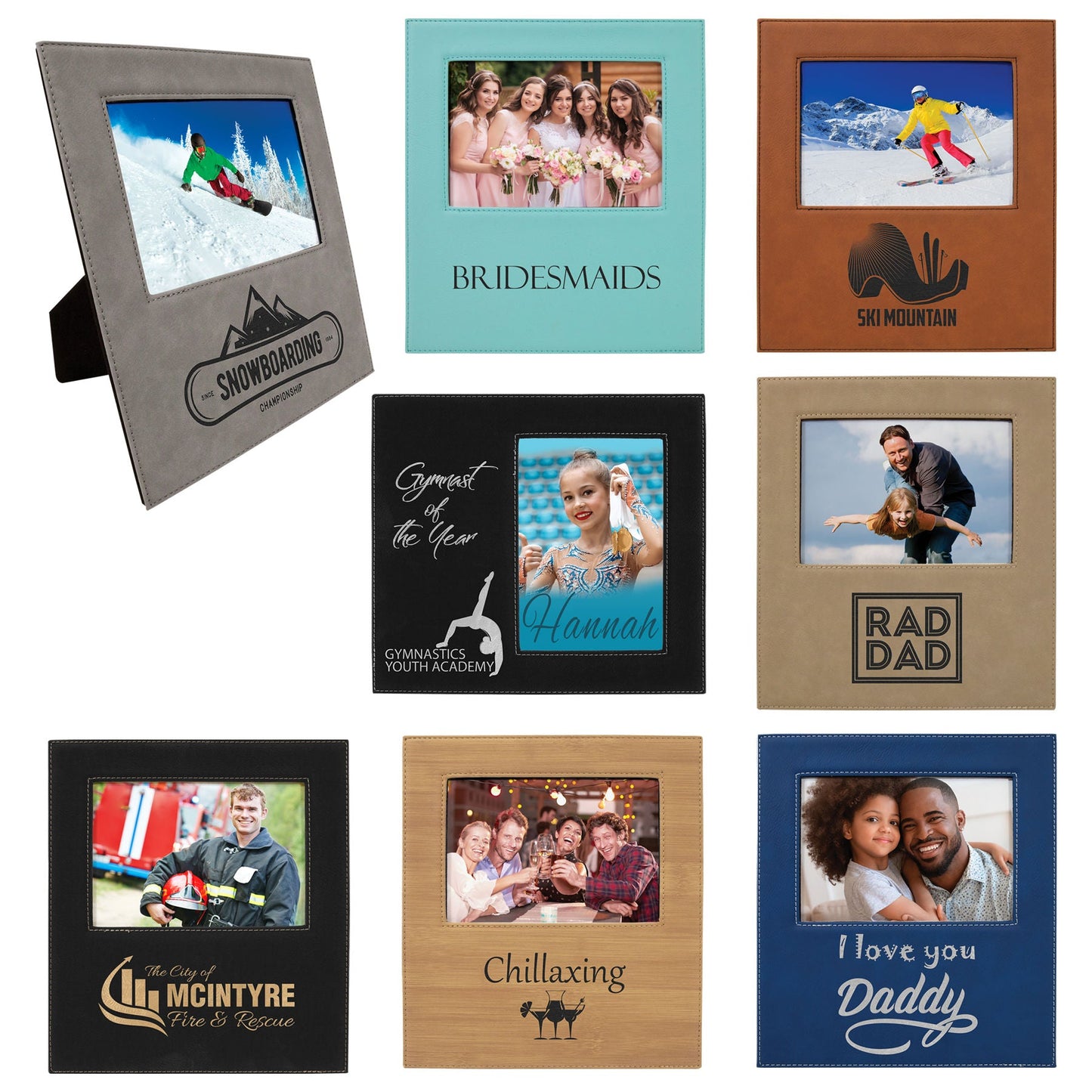 Leatherette Photo Frames - Dedication Series