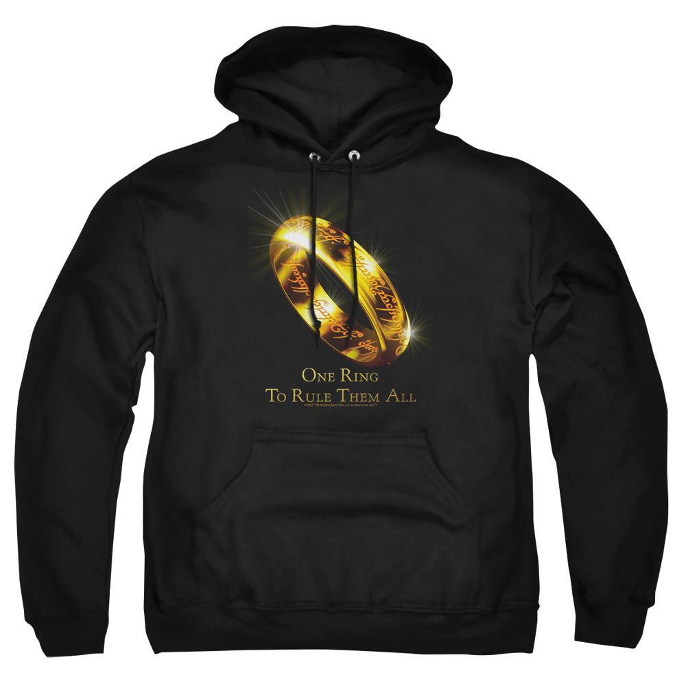 Lord Of The Ringsd Of The Rings One Ring To Rule Them All Mens Hoodie Black Officially Licensed