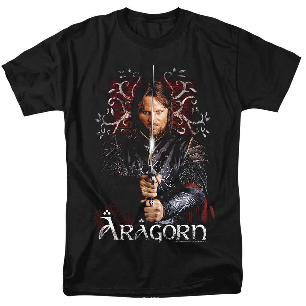 Lord of the Rings Aragorn Mens T Shirt Black Officially Licensed