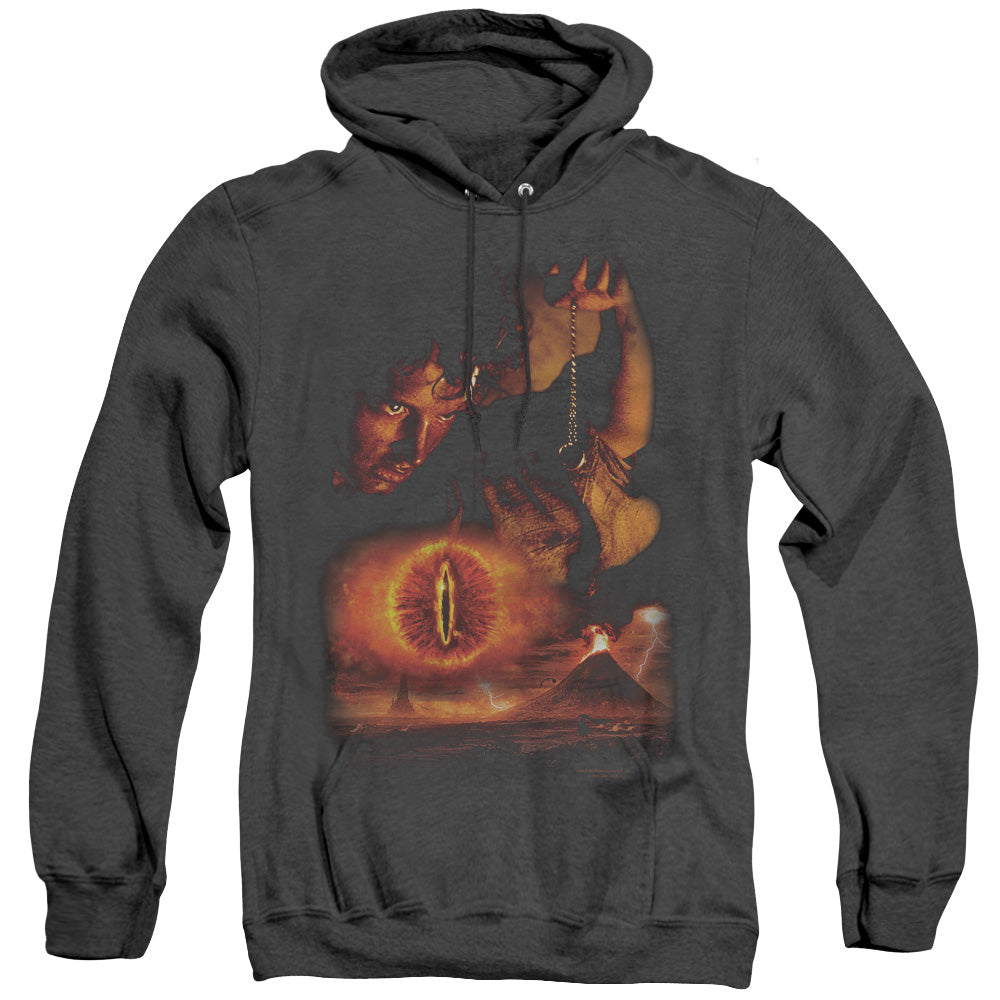 Lord of the Rings Destroy The Ring Mens Heather Hoodie Black Officially Licensed