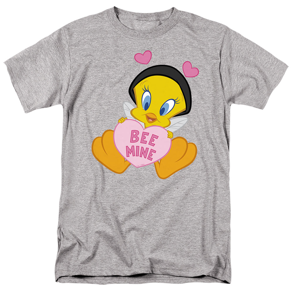 Looney Tunes Valentines Day Tweety Bee Mine Mens T Shirt Athletic Heather Officially Licensed