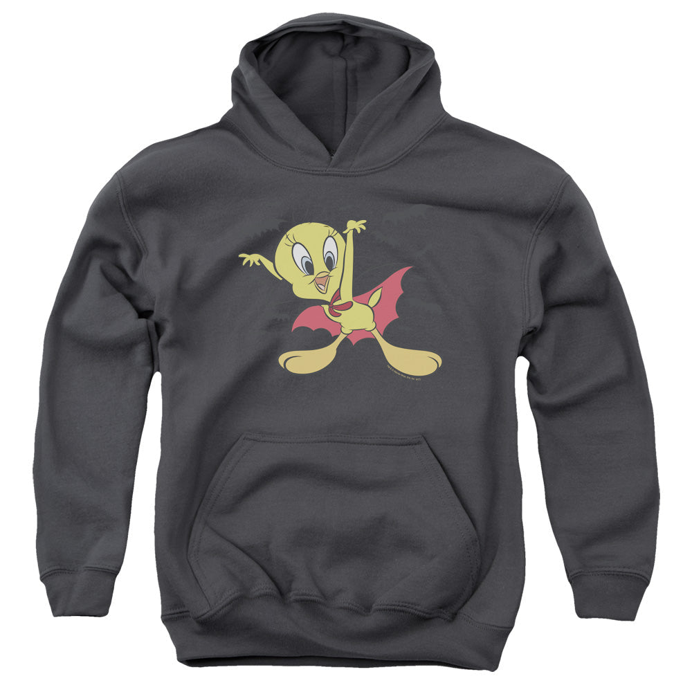 Looney Tunes Vampire Tweety Kids Youth Hoodie Charcoal Officially Licensed