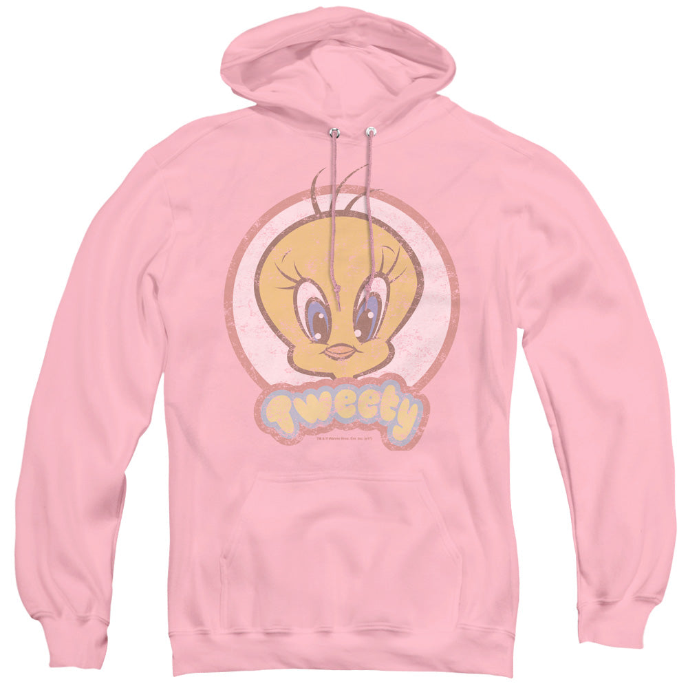 Looney Tunes Retro Tweety Mens Hoodie Pink Officially Licensed