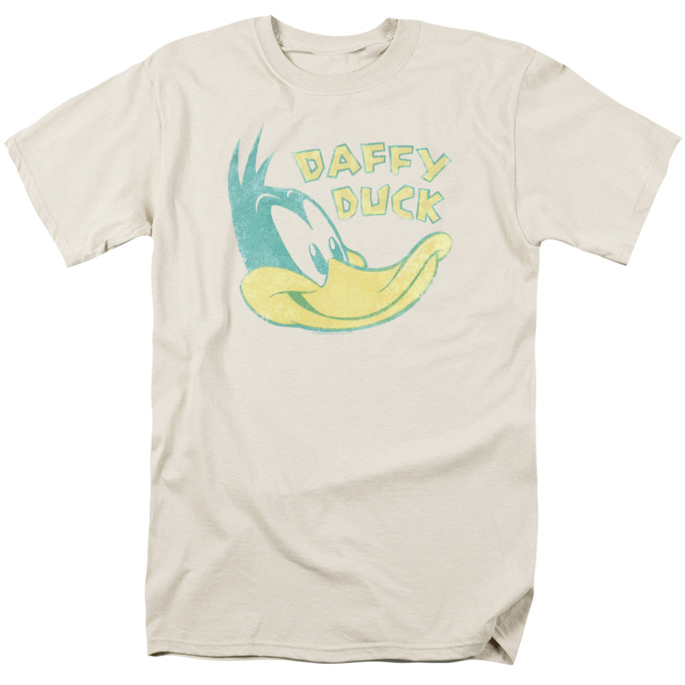Looney Tunes Daffy Head Mens T Shirt Cream Officially Licensed