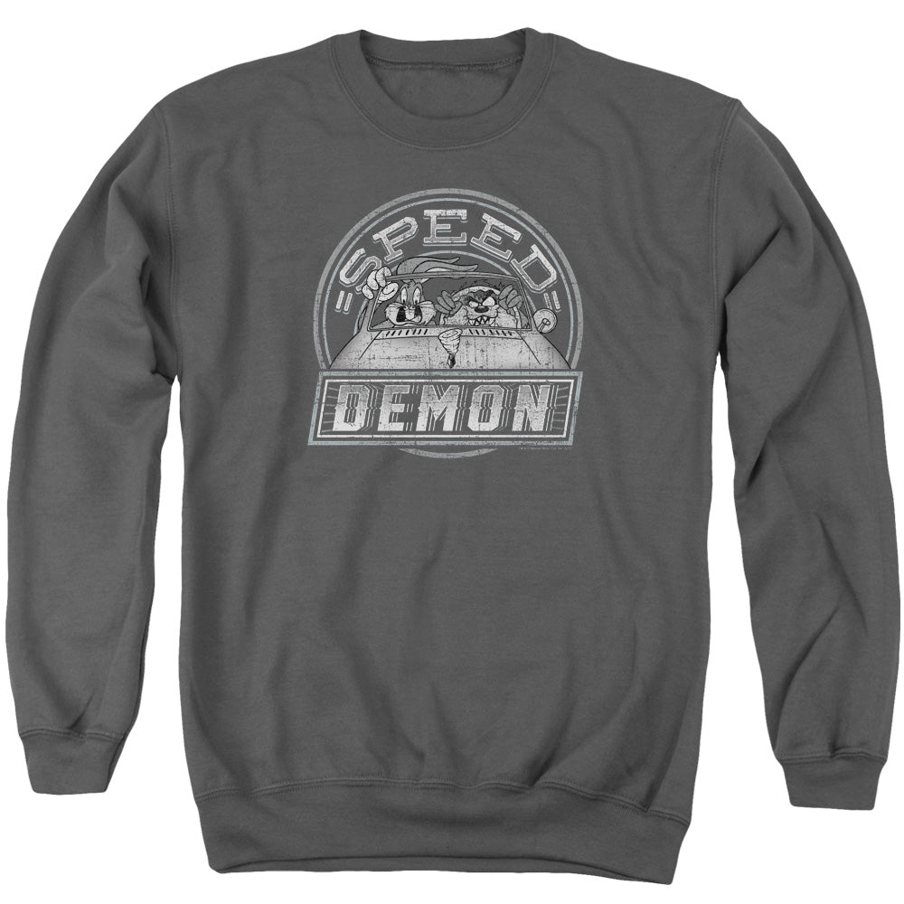 Looney Tunes Speed Demon Mens Crewneck Sweatshirt Charcoal Officially Licensed