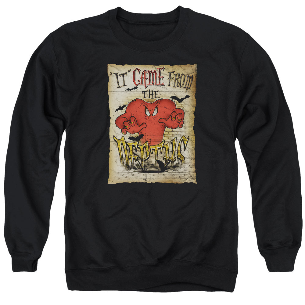 Looney Tunes The Depths Mens Crewneck Sweatshirt Black Officially Licensed