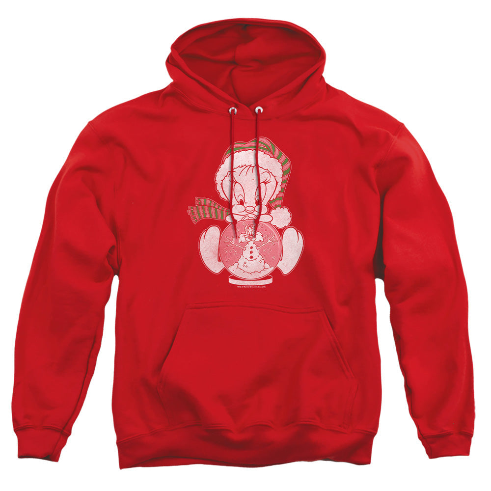 Looney Tunes Tweey Globe Mens Hoodie Red Officially Licensed