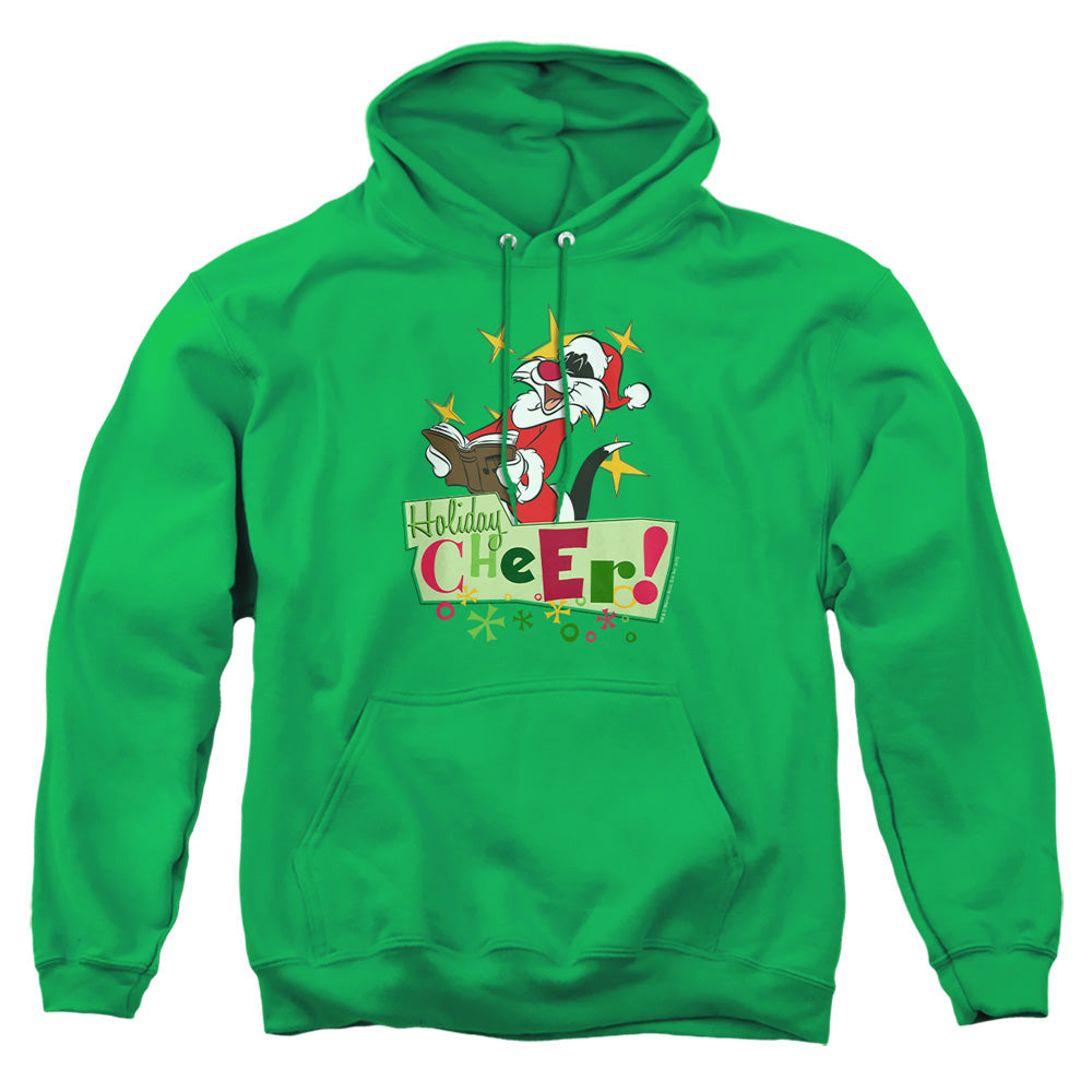 Looney Tunes Cheer Sylvester Mens Hoodie Kelly Green Officially Licensed