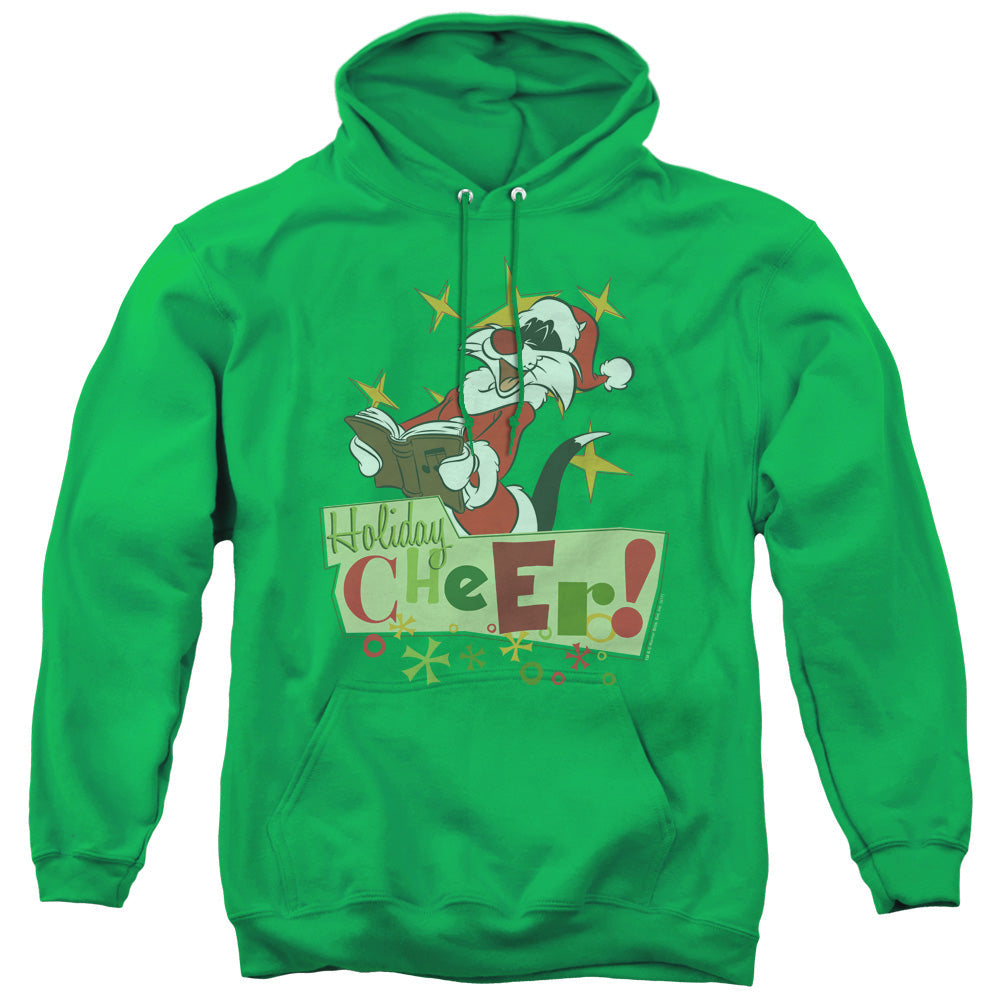 Looney Tunes Cheer Sylvester Mens Hoodie Kelly Green Officially Licensed