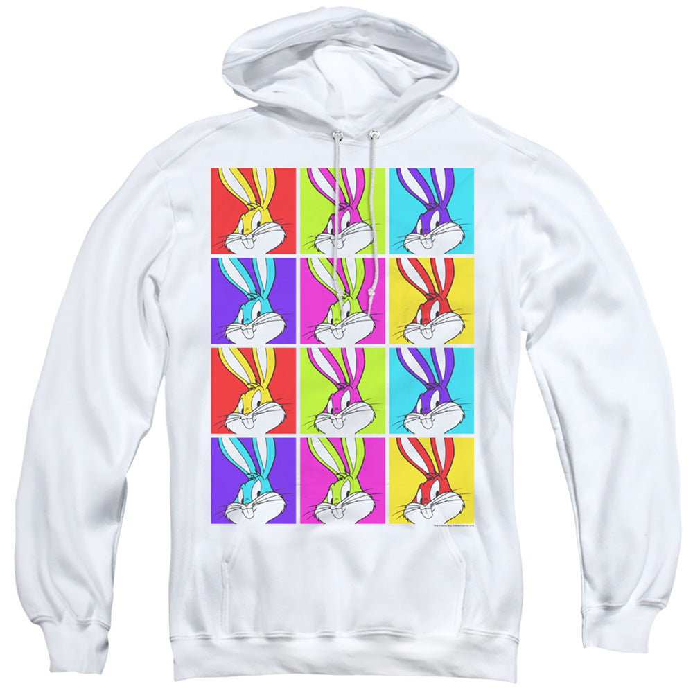 Looney Tunes Bugs Tiles Mens Hoodie White Officially Licensed