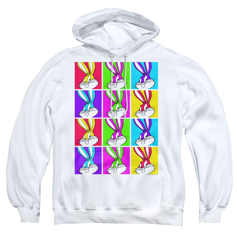 Looney Tunes Bugs Tiles Mens Hoodie White Officially Licensed