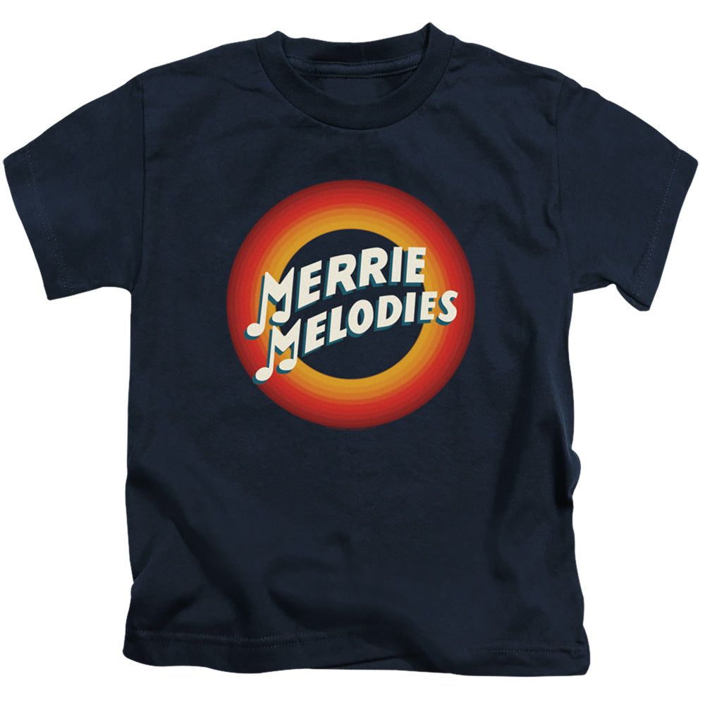 Looney Tunes Merrie Logo Juvenile Kids Youth T Shirt Navy Blue Officially Licensed