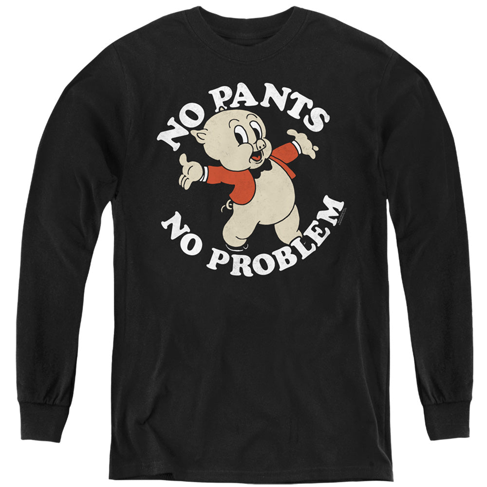 Looney Tunes No Pants Long Sleeve Kids Youth T Shirt Black Officially Licensed