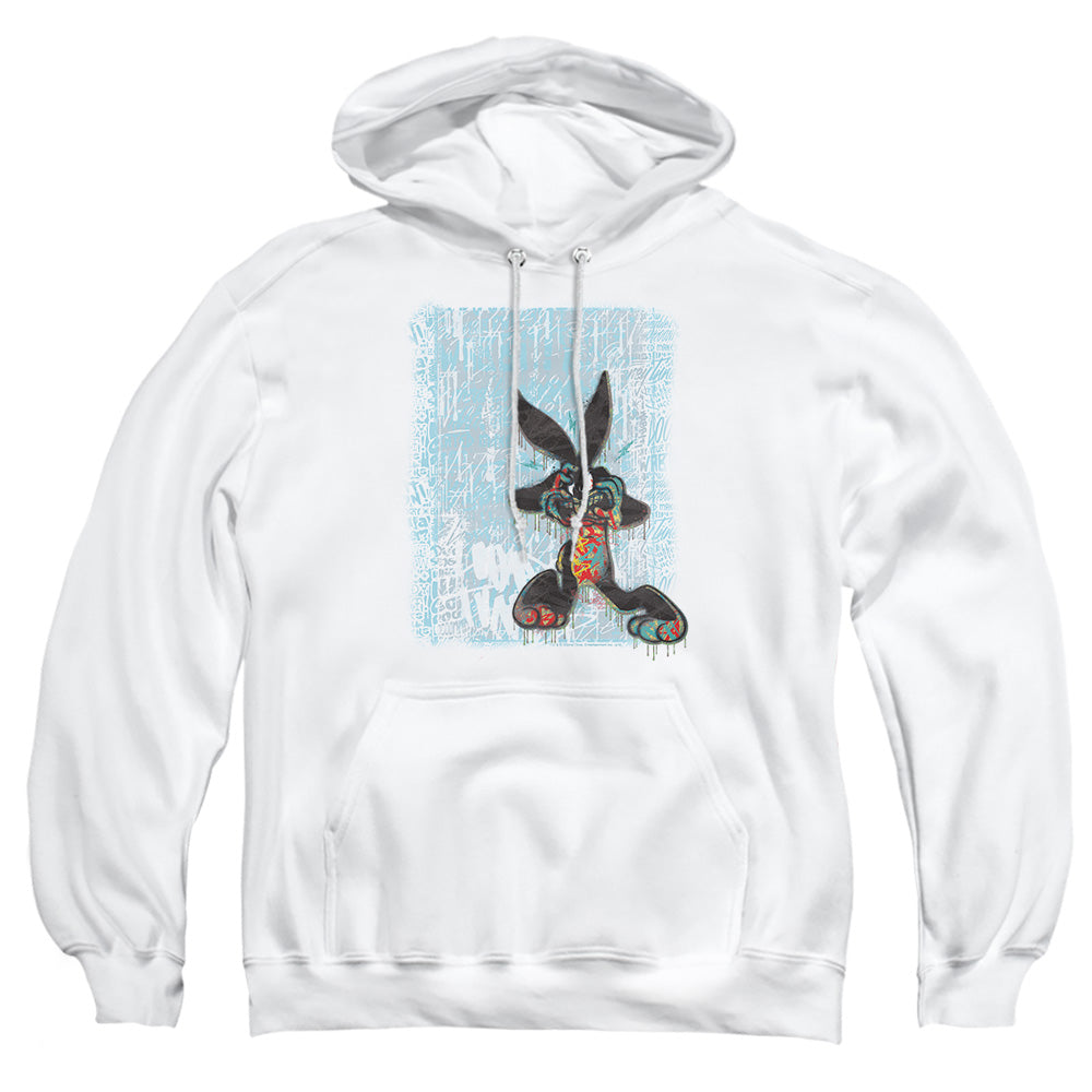 Looney Tunes Graffiti Rabbit Mens Hoodie White Officially Licensed