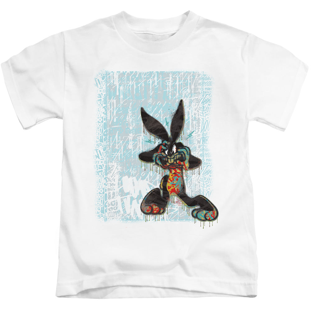 Looney Tunes Graffiti Rabbit Juvenile Kids Youth T Shirt White Officially Licensed