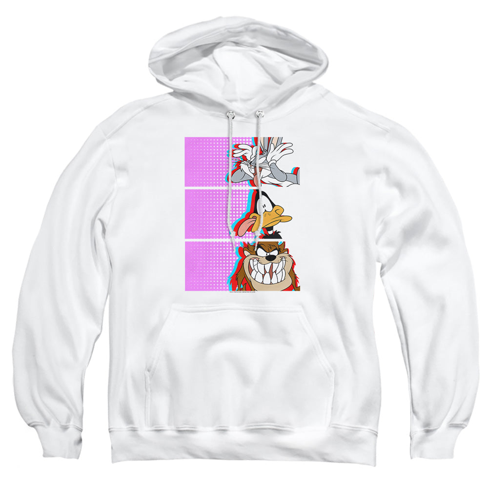 Looney Tunes Tiles Mens Hoodie White Officially Licensed