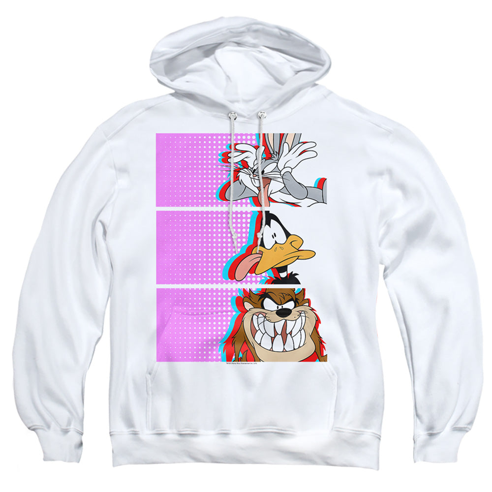 Looney Tunes Tiles Mens Hoodie White Officially Licensed