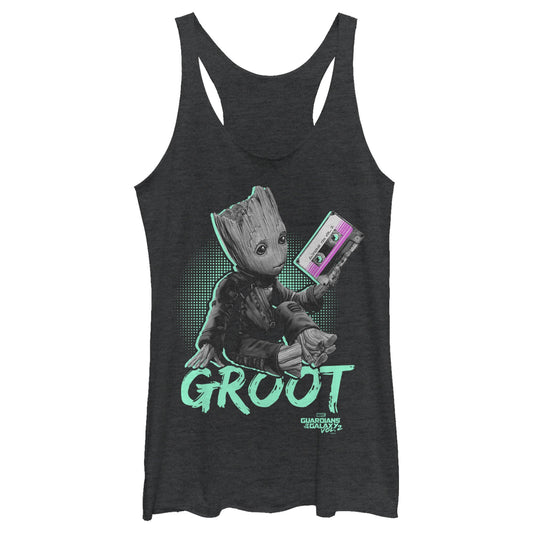 Marvel Neon Baby Groot Junior's Tank Top Shirt