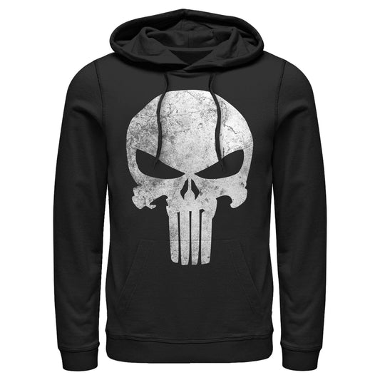 Marvel Punisher DistressedSkull Mens Lightweight Hoodie