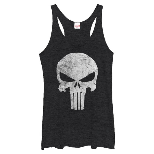 Marvel Punisher Distresskull Junior's Tank Top Shirt