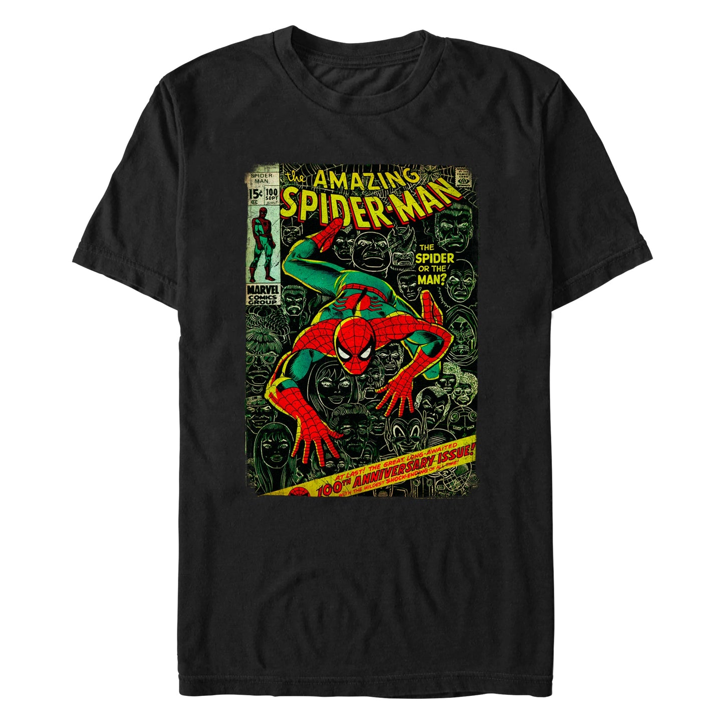 Marvel Spidey Front Cover Mens T Shirt