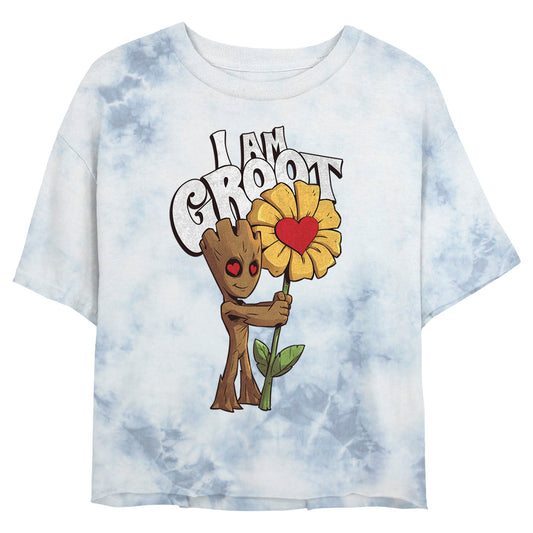 Marvel Mine Groot Bombard Junior's Tie-Dye T Shirt