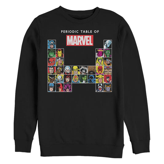 Marvel Periodic Marvel Mens Crewneck Sweatshirt