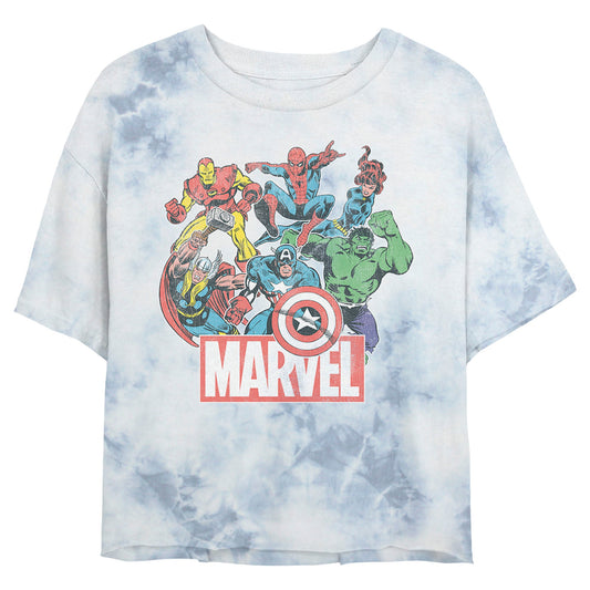 Marvel Heroes of Today Bombard Tie-Dye Juniors T Shirt
