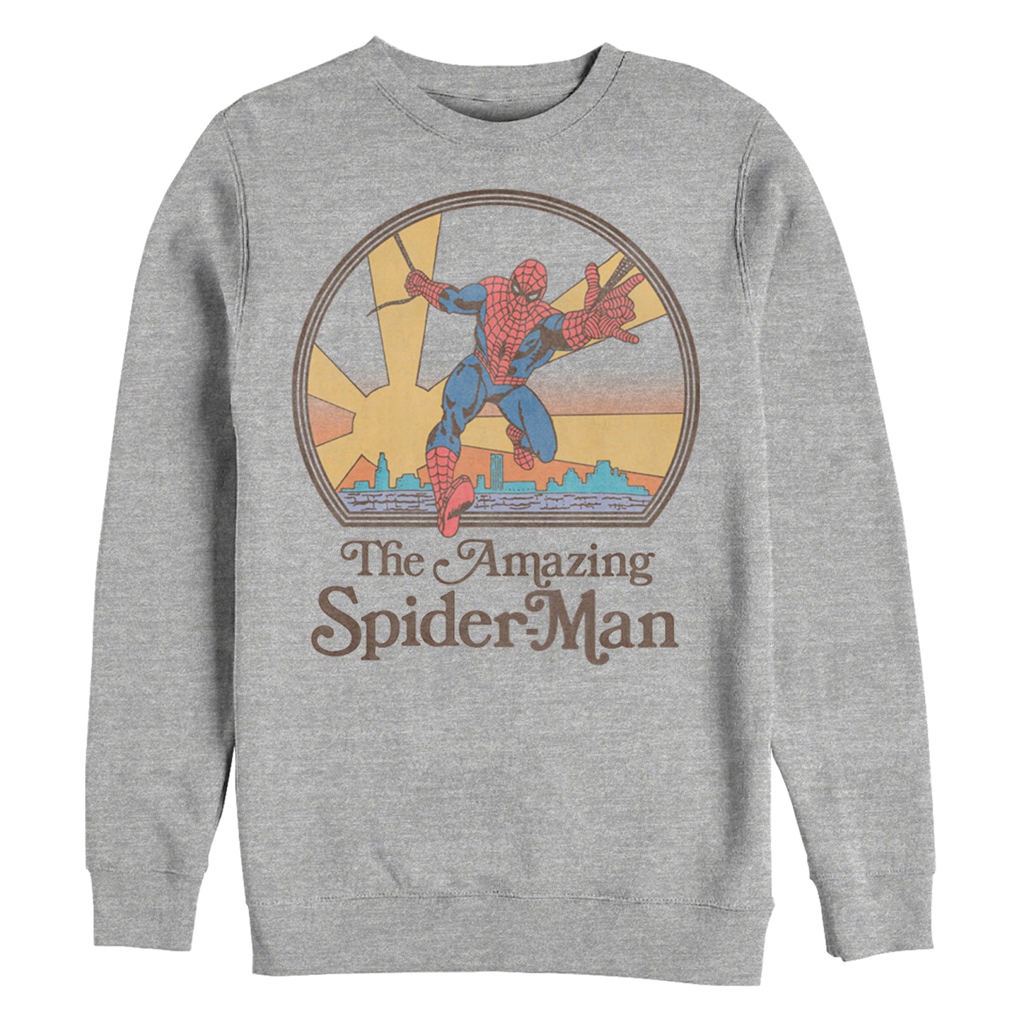 Marvel AMAZING SPIDERMAN 70'S Mens Sweatshirt