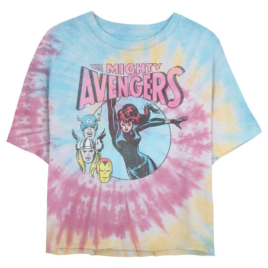 Marvel Retro Avengers Junior's Tie-Dye Swirl T Shirt