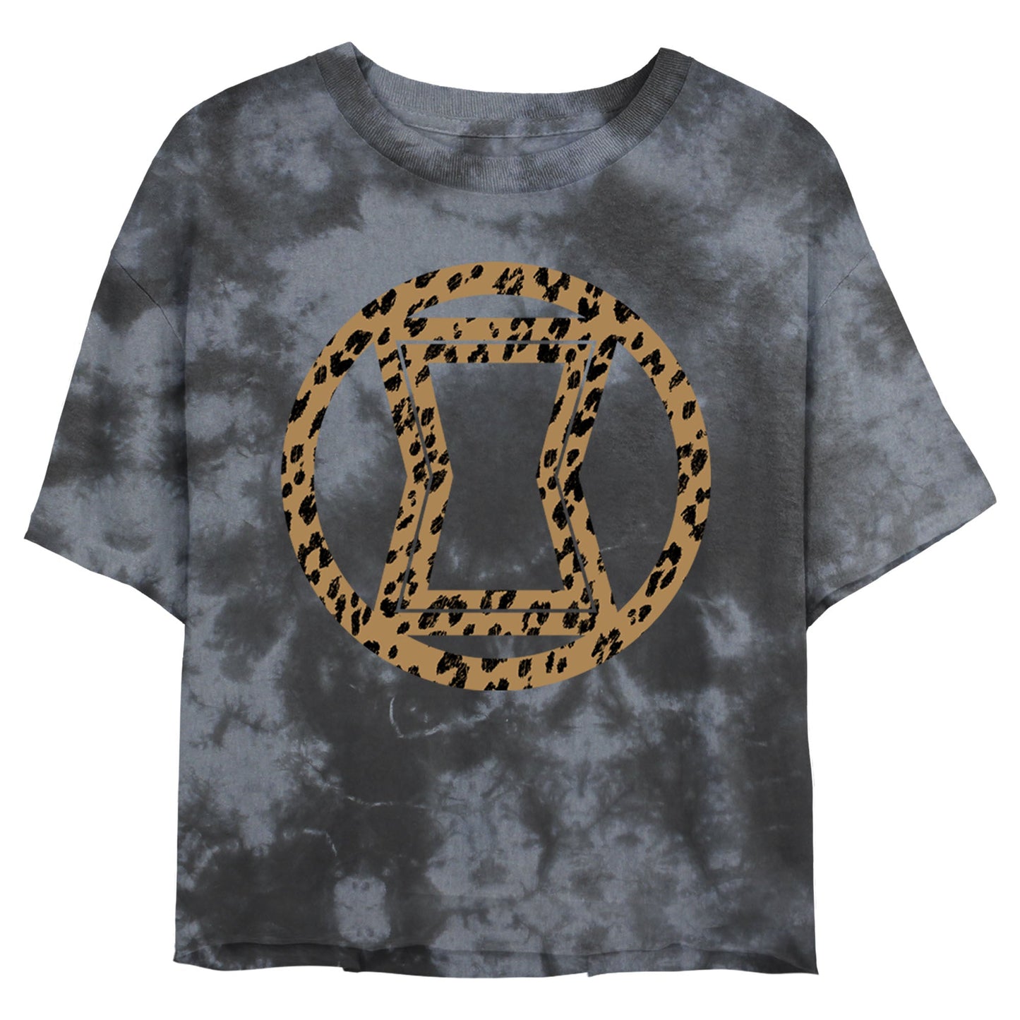 Marvel Widow Icon Leopard Fill Bombard Tie-Dye Juniors T Shirt