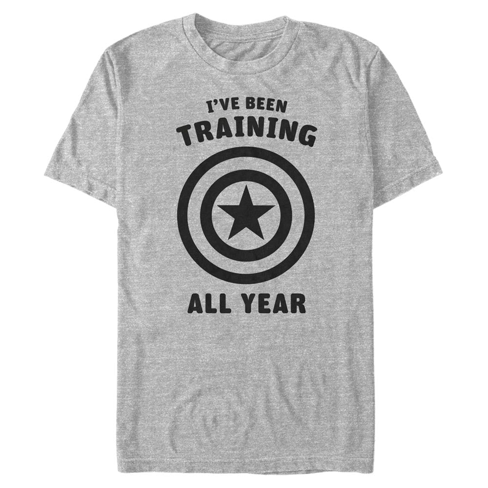 Marvel Cap Training Symbol Mens T Shirt