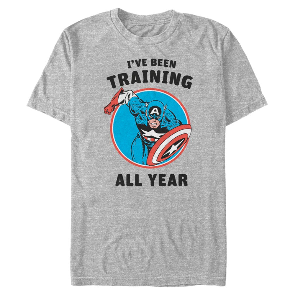 Marvel Cap Year Training Mens T Shirt