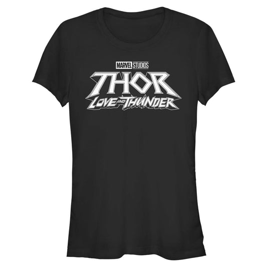 Marvel Black Logo Junior's T Shirt