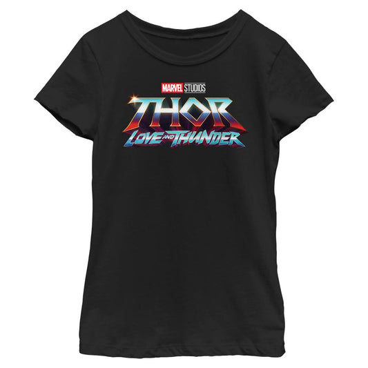 Marvel Thunder Logo Girls Kids T Shirt