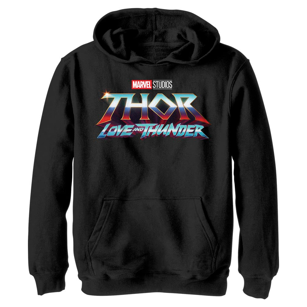 Marvel Thunder Logo Kids Youth Boys Lightweight Hoodie
