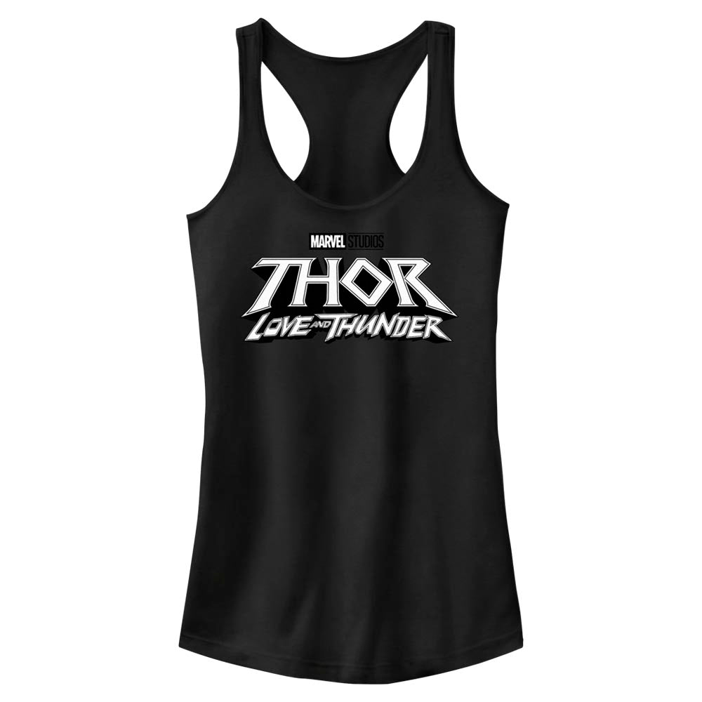 Marvel White Logo Juniors Tank Top Shirt