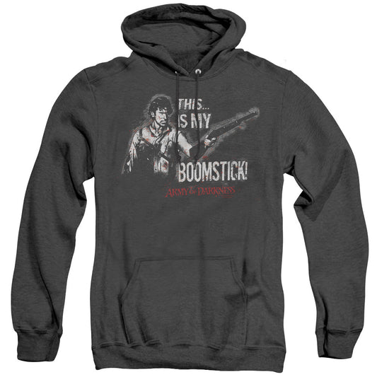 Army Of Darkness Boomstick Mens Heather Hoodie Black Officially Licensed