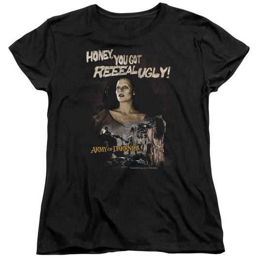 Army Of Darkness Reeeal Ugly! Womens T Shirt Black Officially Licensed