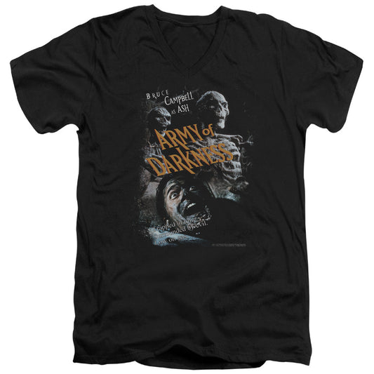Army Of Darkness Covered Mens Slim Fit V-Neck T Shirt Black Officially Licensed