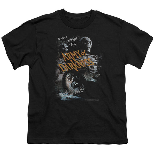 Army Of Darkness Covered Kids Youth T Shirt Black Officially Licensed