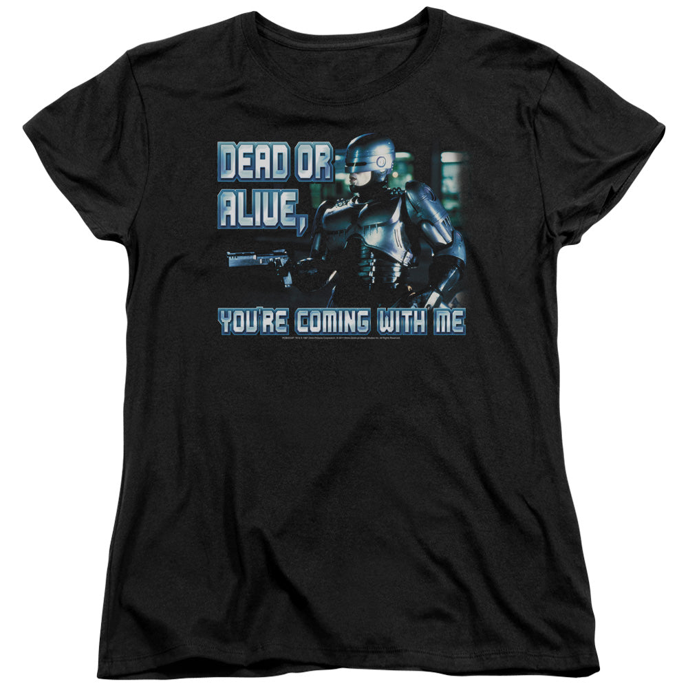 Robocop Dead Or Alive Womens T Shirt Black Officially Licensed